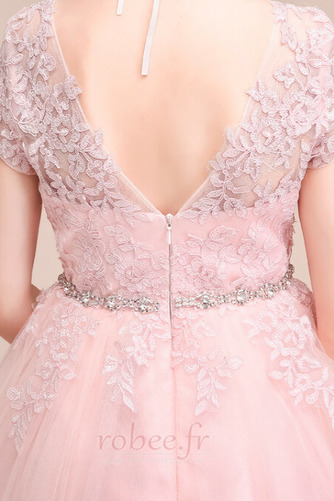 Robe de fille de fleur Mariage Couvert de Dentelle Glissière - Page 5