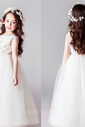 Robe de fille de fleur a ligne Tulle Cérémonie Petit collier circulaire - Page 4
