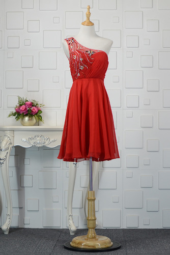 Robe de cocktail Une épaule Naturel taille Sans Manches Mi-longues - Page 1