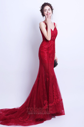 Robe de soirée Longue Dentelle Chic Sans Manches Festin Couvert de Dentelle - Page 4