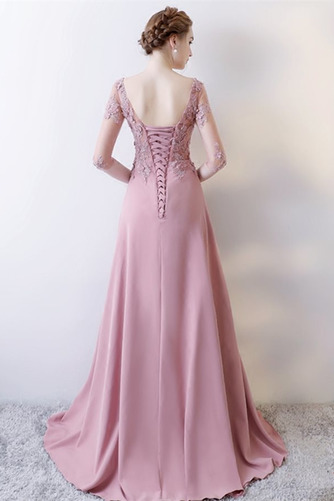 Robe de soirée Sablier Laçage 3/4 Manche Naturel taille Manche Aérienne - Page 2