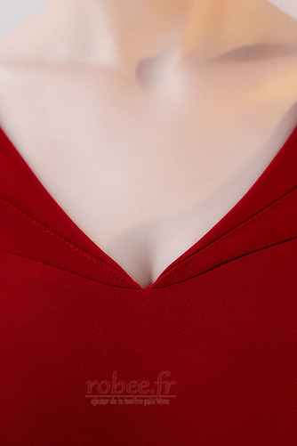 Robe de soirée Drapé Simple Manquant Col en V Manche Courte Naturel taille - Page 4