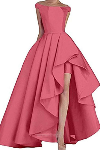 Robe de bal Sans Manches Naturel taille Asymétrique Chic Satin - Page 12