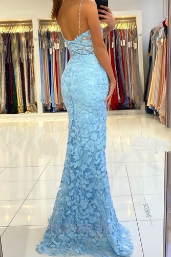 Robe de soirée Près du corps Dentelle Ouverture Frontale Sans Manches - Page 3