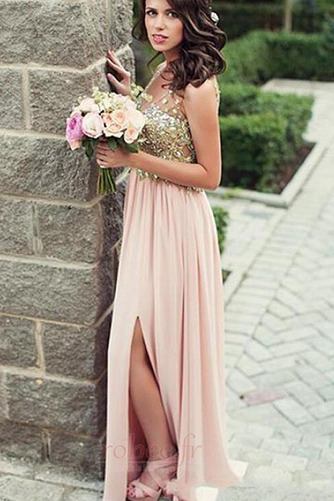 Robe de demoiselle d'honneur Naturel taille Train de balayage - Page 3