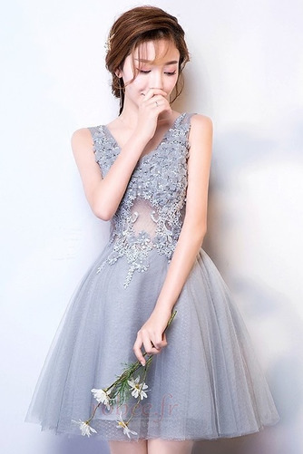 Robe de bal Montrer Laçage mini Dentelle a ligne Naturel taille - Page 4