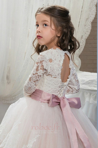 Robe de fille de fleur Manche Longue Petit collier circulaire - Page 3