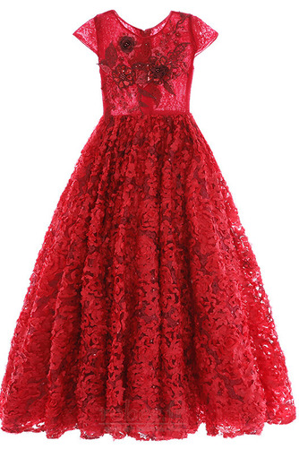 Robe de fille de fleur Dentelle Mariage Froid Fermeture à glissière - Page 6