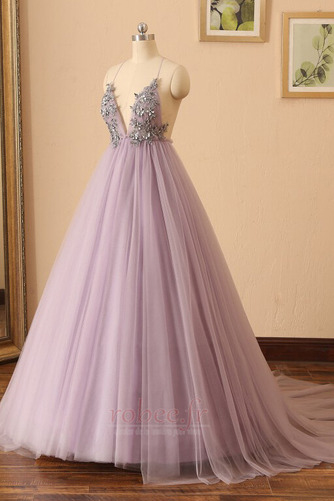 Robe de bal Longue Fête Dos nu Naturel taille Médium A-ligne - Page 3