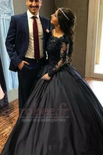 Robe de bal Traîne Courte Manche Aérienne aligne Couvert de Dentelle - Page 2