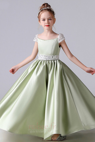 Robe de fille de fleur A-ligne Manche Courte Perle Naturel taille - Page 4