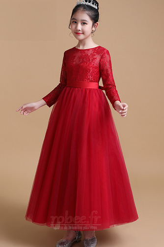 Robe de fille de fleur Orné de Nœud à Boucle Été Manquant Dentelle - Page 3