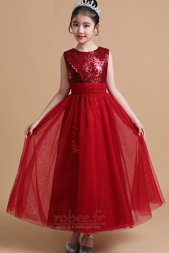 Robe de fille de fleur Luxueux Pailleté Longueur Cheville Tulle - Page 3