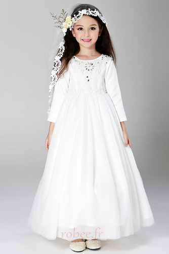 Robe de fille de fleur Fermeture à glissière Petit collier circulaire - Page 3