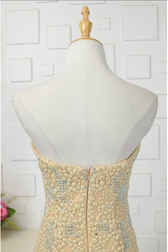 Robe de bal Dos nu Fourreau Avec Bijoux Longueur au sol Tulle - Page 5