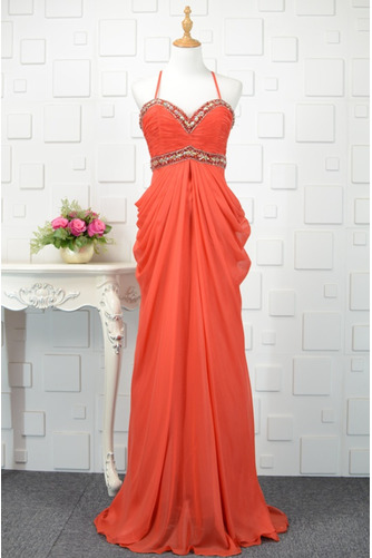 Robe de bal Rouge Tube droit Été Traîne Courte Elégant Festin - Page 1