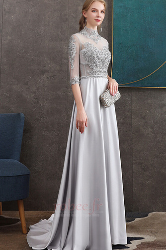 Robe de soirée Col haut Éternel Trou De Serrure a ligne 3/4 Manche - Page 3