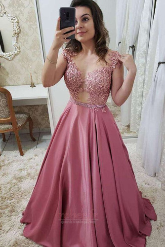 Robe de soirée Dos nu Haut Bas Naturel taille net Perle Automne - Page 1