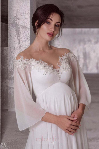 Robe de mariage Manche Lâche Epurée taille haut Grossesse Taille haute - Page 8