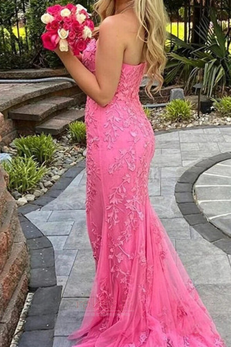 Robe de soirée Longue Naturel taille Mince Dentelle Romantique - Page 5