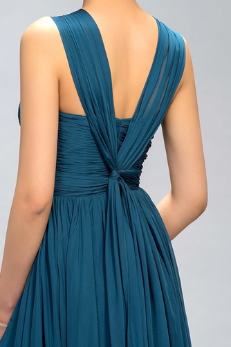 Robe de demoiselle d'honneur A-ligne Corsage plissé Elégant - Page 5