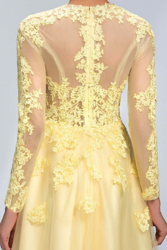 Robe de soirée Dentelle Manche Aérienne Elégant Traîne Courte - Page 7