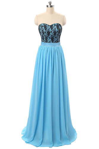 Robe de demoiselle d'honneur Longue Fermeture éclair Glamour - Page 1