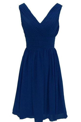 Robe de demoiselle d'honneur A-ligne rider Sommaire Col en V - Page 3