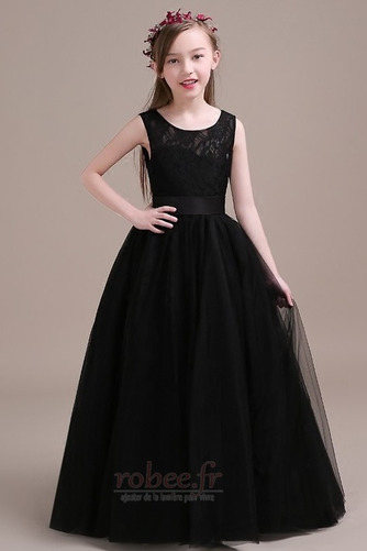 Robe de fille de fleur A-ligne Été Norme Traîne Courte Naturel taille - Page 1