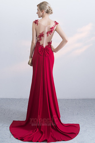 Robe de soirée Elégant Manquant Traîne Courte Col Bateau Satin - Page 2