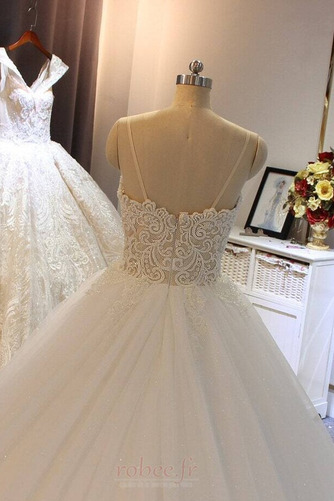 Robe de mariage Dos nu net Perle A-ligne Sans Manches Longue - Page 5