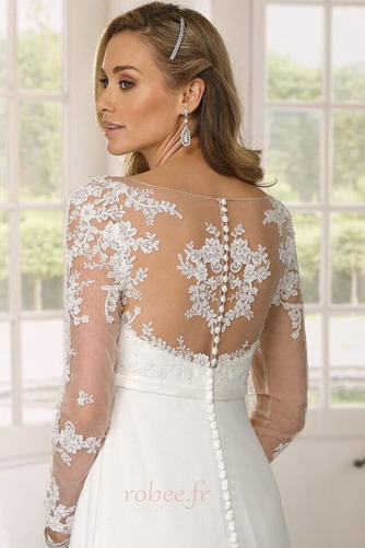 Robe de mariée Col en V Appliquer Manche Aérienne Taille haute - Page 2