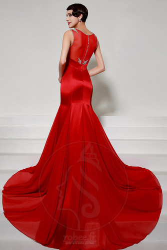 Robe de soirée Sans Manches Satin Perlé Epurée Fermeture à glissière - Page 2
