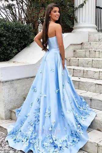 Robe de bal Festin Epurée Sans courroies Satin Dos nu Sans Manches - Page 2