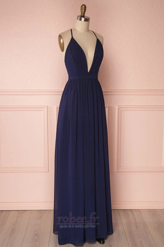 Robe de soirée Mousseline aligne Col en V Sans Manches Simple - Page 10