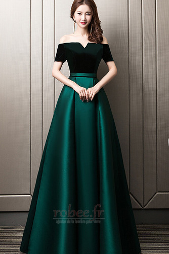 Robe de bal Laçage Rosée épaule Poches Fête Sans Manches a ligne - Page 4
