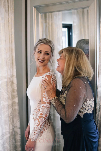 Robe de mariée Manche Longue Sirène Dentelle Petit collier circulaire - Page 5