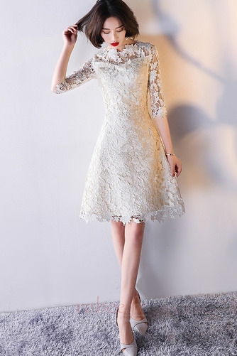 Robe de cocktail Dentelle Epurée Dentelle Longueur de genou Naturel taille - Page 3