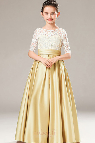 Robe de fille de fleur Longueur de plancher Manche Aérienne A-ligne - Page 3