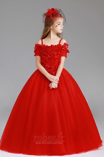 Robe de fille de fleur Décalcomanie À la masse Tulle Manche de T-shirt - Page 3