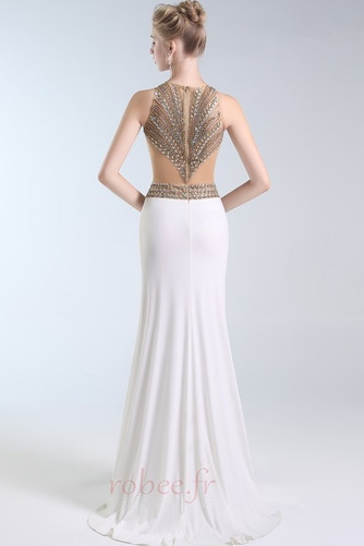 Robe de bal Petit collier circulaire Manquant Gazer A-ligne Satin Élastique - Page 2