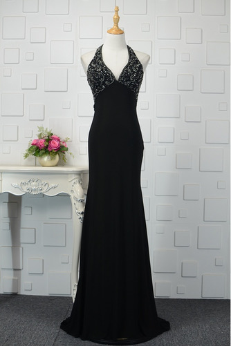 Robe de bal Cristal Sans Manches Accrocher le cou Mousseline - Page 1