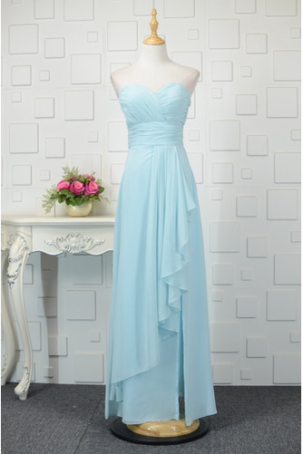 Robe de demoiselle d'honneur Fourreau pli Laçage Longueur de plancher - Page 1