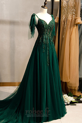 Robe de soirée Montrer Chic Laçage Perle A-ligne Sans Manches - Page 3