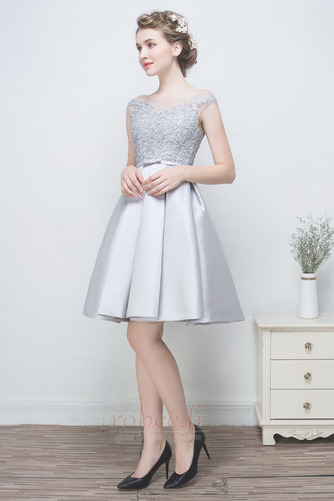 Robe de demoiselle d'honneur a ligne Mariage Sans Manches Appliquer - Page 4