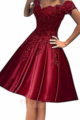 Robe de cocktail Longueur de genou Laçage Naturel taille Manche Courte - Page 9