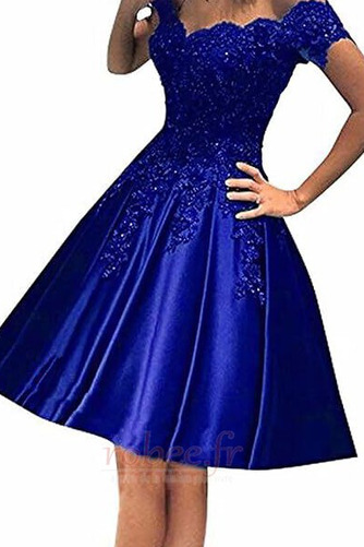 Robe de cocktail Longueur de genou Laçage Naturel taille Manche Courte - Page 11