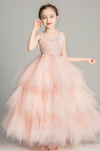 Robe de fille de fleur a ligne Sans Manches Manquant Dentelle - Page 4