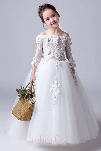 Robe de fille de fleur A-ligne Médium Manche Aérienne Cérémonial - Page 8