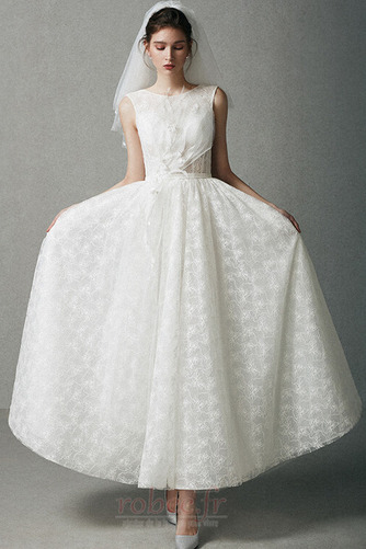 Robe de mariée Simple Col Bateau Drapé A-ligne Naturel taille - Page 1